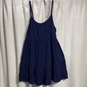 torrid | Dresses | Torrid Tiered Babydoll Dress Sz X Navy Summer Casual  Floaty Resort Swim Beach | Poshmark